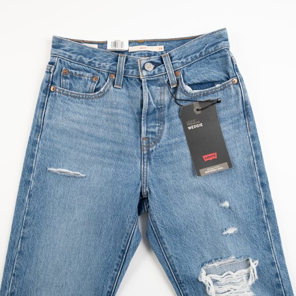 NEW LEVI'S Premium Wedgie high rise jeans size 24 - Picture 8 of 12